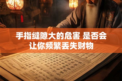 手指缝隙大的危害 是否会让你频繁丢失财物