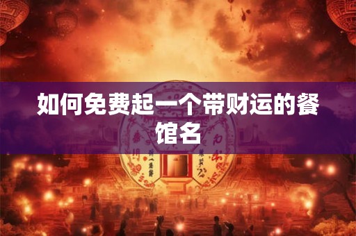 如何免费起一个带财运的餐馆名