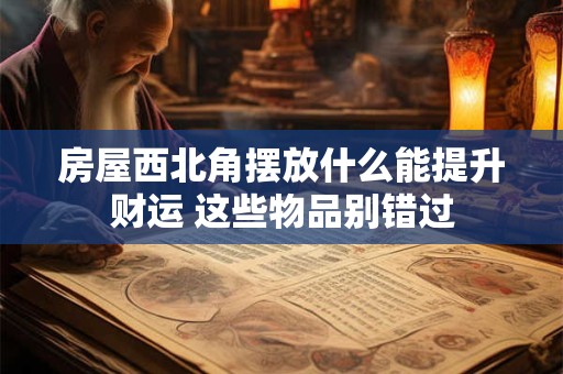 房屋西北角摆放什么能提升财运 这些物品别错过