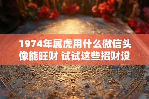 1974年属虎用什么微信头像能旺财 试试这些招财设计