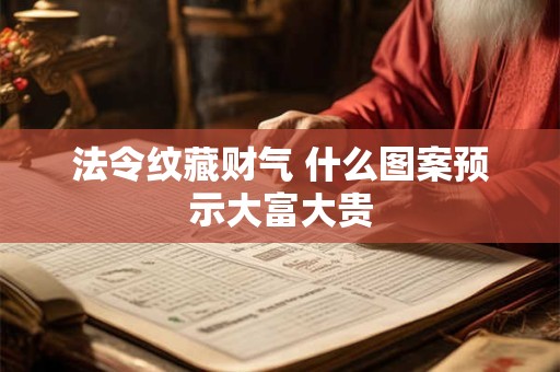 法令纹藏财气 什么图案预示大富大贵