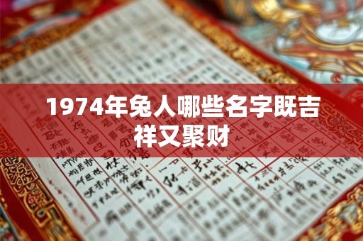 1974年兔人哪些名字既吉祥又聚财