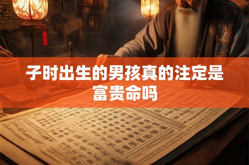 子时出生的男孩真的注定是富贵命吗