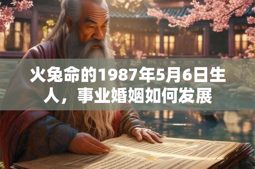 火兔命的1987年5月6日生人，事业婚姻如何发展