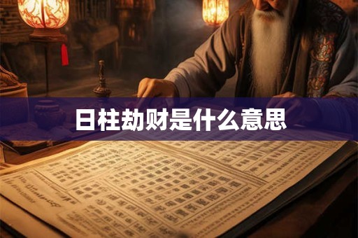 日柱劫财是什么意思