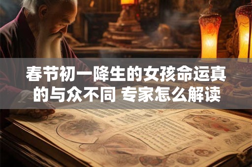 春节初一降生的女孩命运真的与众不同 专家怎么解读