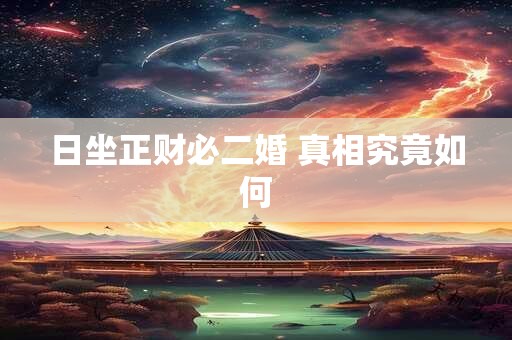 日坐正财必二婚 真相究竟如何