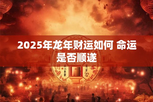 2025年龙年财运如何 命运是否顺遂
