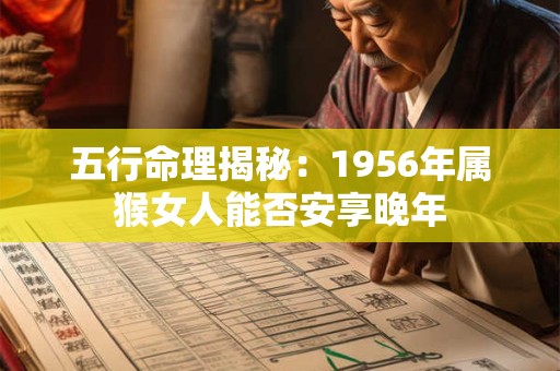 五行命理揭秘：1956年属猴女人能否安享晚年