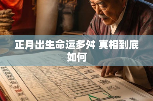 正月出生命运多舛 真相到底如何