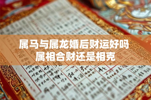 属马与属龙婚后财运好吗 属相合财还是相克