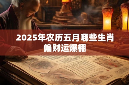 2025年农历五月哪些生肖偏财运爆棚