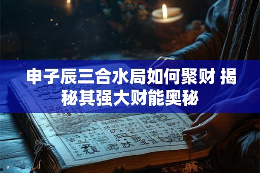 申子辰三合水局如何聚财 揭秘其强大财能奥秘