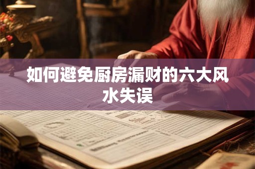 如何避免厨房漏财的六大风水失误