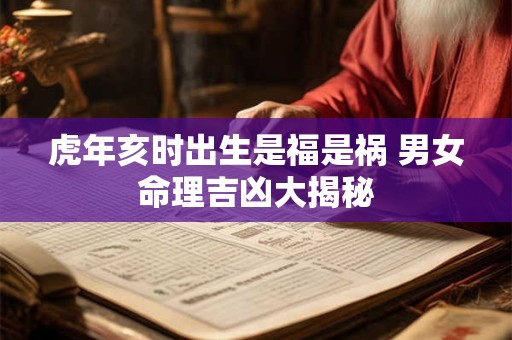 虎年亥时出生是福是祸 男女命理吉凶大揭秘