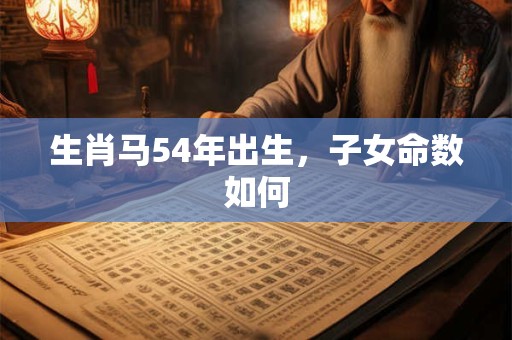 生肖马54年出生，子女命数如何