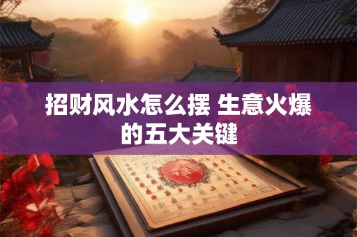 招财风水怎么摆 生意火爆的五大关键