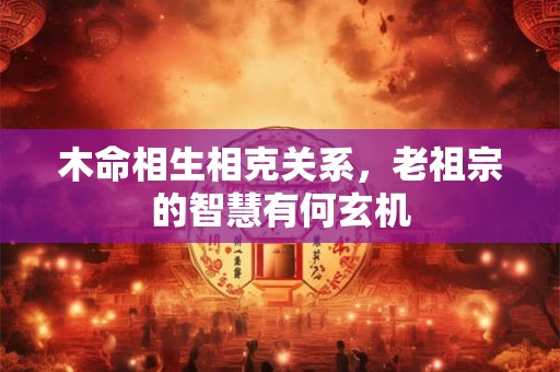 木命相生相克关系，老祖宗的智慧有何玄机