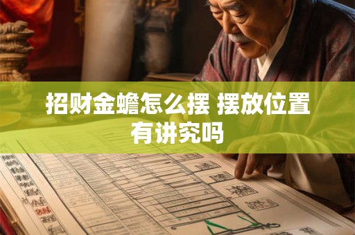 招财金蟾怎么摆 摆放位置有讲究吗