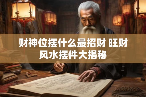财神位摆什么最招财 旺财风水摆件大揭秘