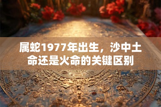 属蛇1977年出生，沙中土命还是火命的关键区别