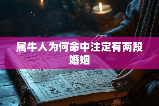 属牛人为何命中注定有两段婚姻