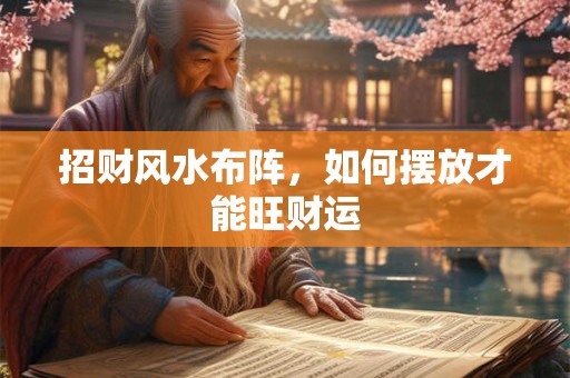详细阅读:招财风水布阵,如何摆放才能旺财运 招财风水布阵,如何摆放才能旺财运