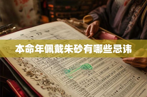 本命年佩戴朱砂有哪些忌讳