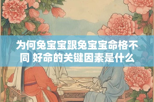 为何兔宝宝跟兔宝宝命格不同 好命的关键因素是什么