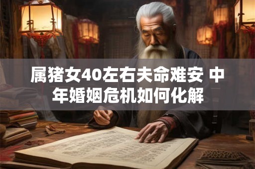 属猪女40左右夫命难安 中年婚姻危机如何化解