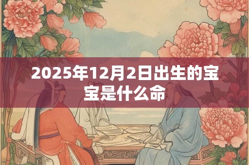 2025年12月2日出生的宝宝是什么命