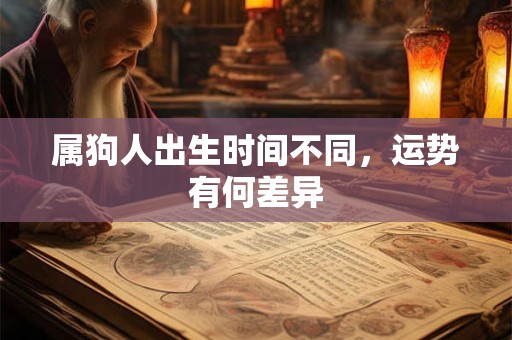 属狗人出生时间不同，运势有何差异