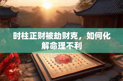 详细阅读:时柱正财被劫财克,如何化解命理不利 时柱正财被劫财克,如何化解命理不利