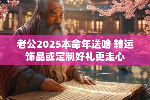 老公2025本命年送啥 转运饰品或定制好礼更走心