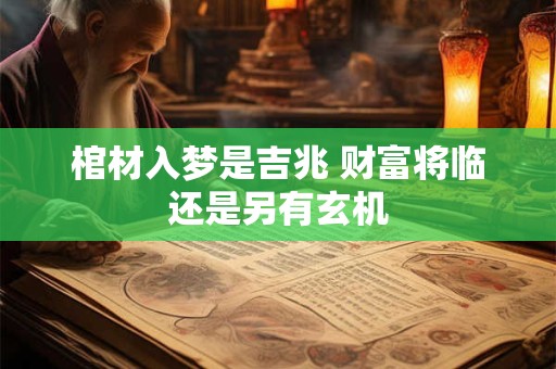 棺材入梦是吉兆 财富将临还是另有玄机