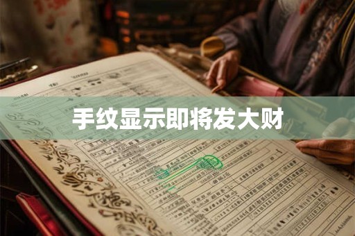 手纹显示即将发大财