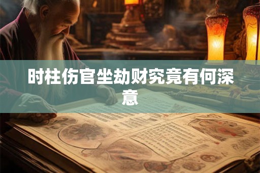 时柱伤官坐劫财究竟有何深意