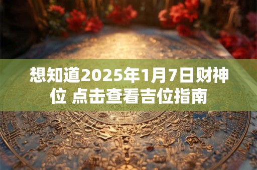 想知道2025年1月7日财神位 点击查看吉位指南