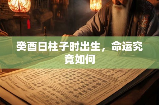 癸酉日柱子时出生，命运究竟如何