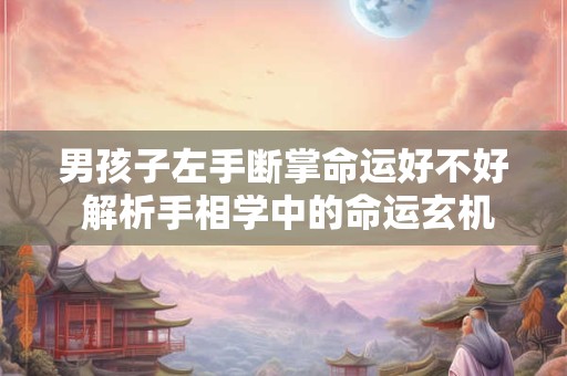 男孩子左手断掌命运好不好 解析手相学中的命运玄机