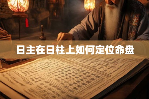 日主在日柱上如何定位命盘