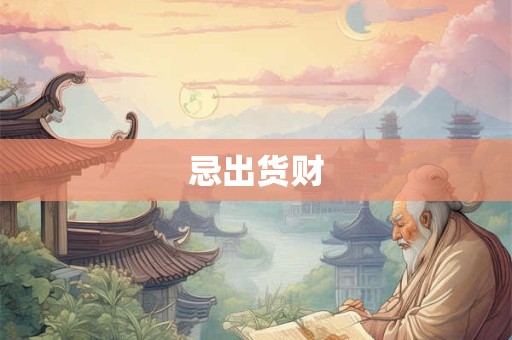 忌出货财
