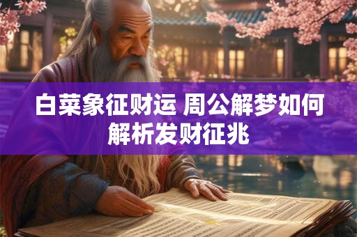 白菜象征财运 周公解梦如何解析发财征兆