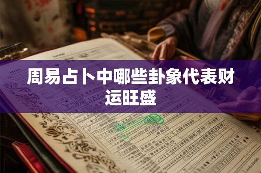 周易占卜中哪些卦象代表财运旺盛