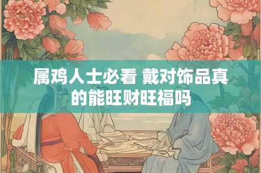 属鸡人士必看 戴对饰品真的能旺财旺福吗