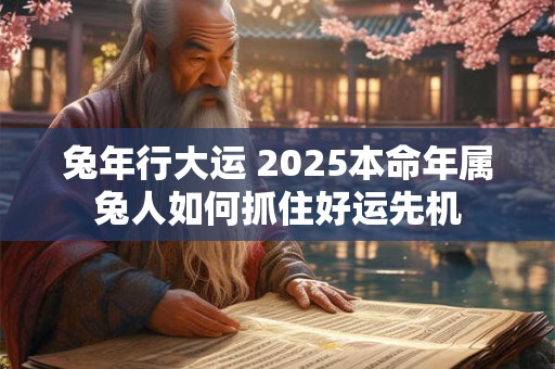 兔年行大运 2025本命年属兔人如何抓住好运先机