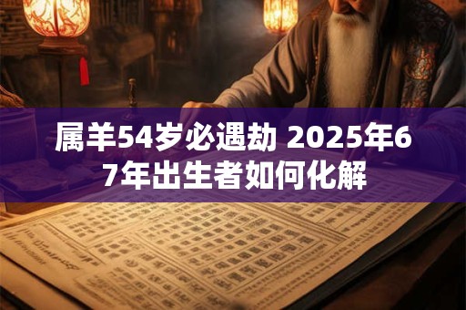 详细阅读:属羊54岁必遇劫 2025年67年出生者如何化解 属羊54岁必遇劫 2025年67年出生者如何化解