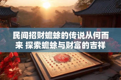 民间招财蟾蜍的传说从何而来 探索蟾蜍与财富的吉祥关联
