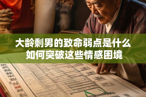 大龄剩男的致命弱点是什么 如何突破这些情感困境