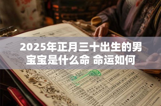 2025年正月三十出生的男宝宝是什么命 命运如何